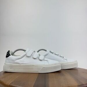 Womens‎ J/Slides Gennie White Faux Leather Studded Platform Sneakers Size 10 GUC